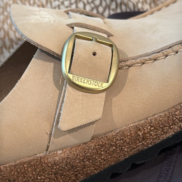 Birkenstock Tan Loafers Slip-Ons with Buckle - Picture 6 of 9